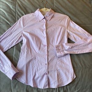 Long Elegant Legs Lilac Button Down